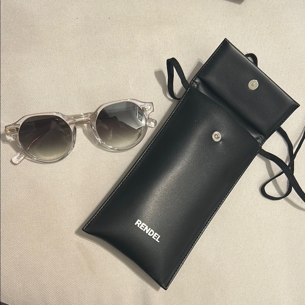 Clear Frame and Gradient Green Lense Sunglasses bought in Paris